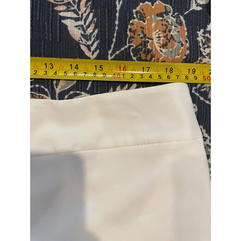 Evan-Picone Dress Pants Womens 14 White Straight Leg Flat Front Black Label Chic - Picture 14 of 16